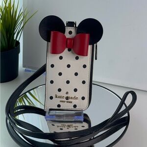 Kate Spade Polka Dot Minnie Mouse Card/ID Crossbody - Lanyard